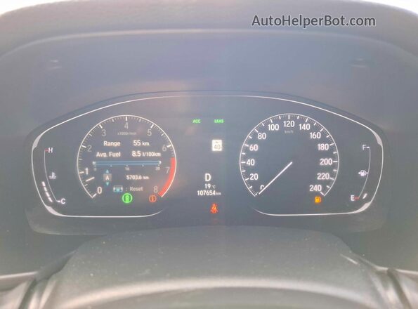 1HGCV1F96JA805394 2018 HONDA ACCORD Gray Vista del cuadro de instrumentos