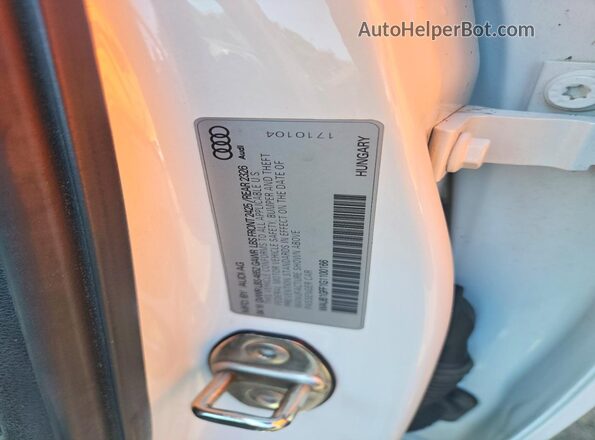 WAUB1GFF1G1100166 2016 AUDI S3 White Вид наклейки з VIN-кодом