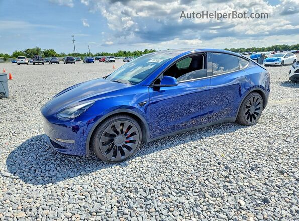 7SAYGDEF3NF372818 2022 TESLA MODEL Blue 