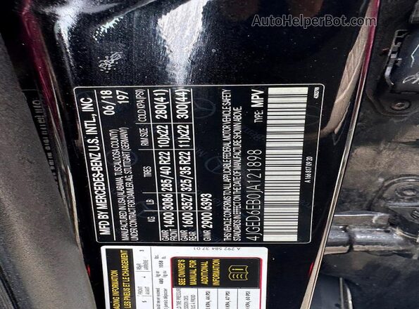 4JGED6EB0JA121898 2018 MERCEDES-BENZ GLE Black 