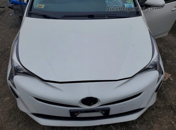 JTDKBRFU4H3035166 2017 TOYOTA PRIUS Cream Engine compartment view