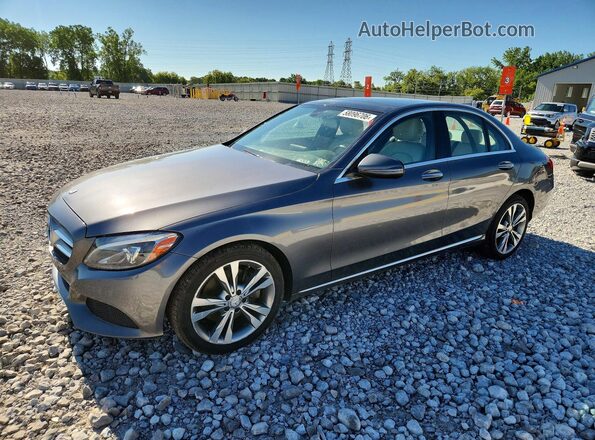 55SWF4KB7HU182399 2017 MERCEDES-BENZ C-CLASS Gray უკანა მარცხენა