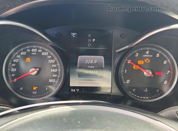 55SWF4JB7JU241796 2018 MERCEDES-BENZ C Белый Вид задних сидений