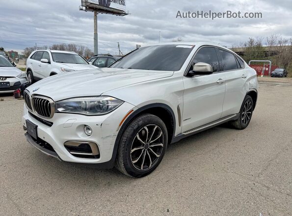 5UXKU6C37H0W38407 2017 BMW X6 White Tył prawy
