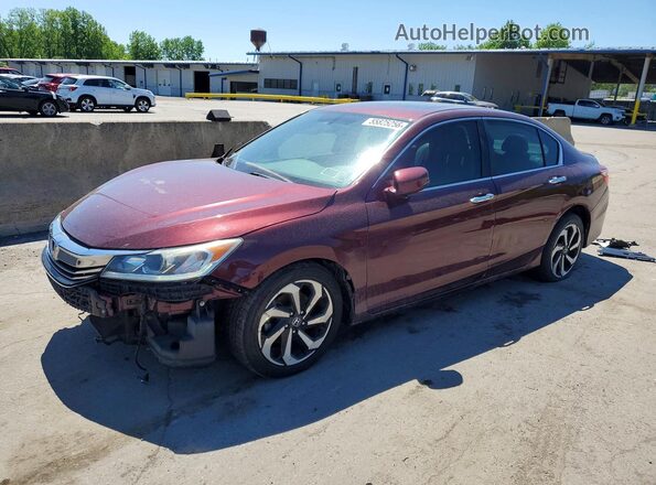 1HGCR2F87HA055287 2017 HONDA ACCORD Maroon 