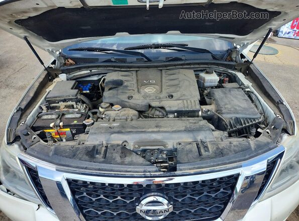 JN8AY2NF6H9304497 2017 NISSAN ARMADA White Widok naklejki z numerem VIN