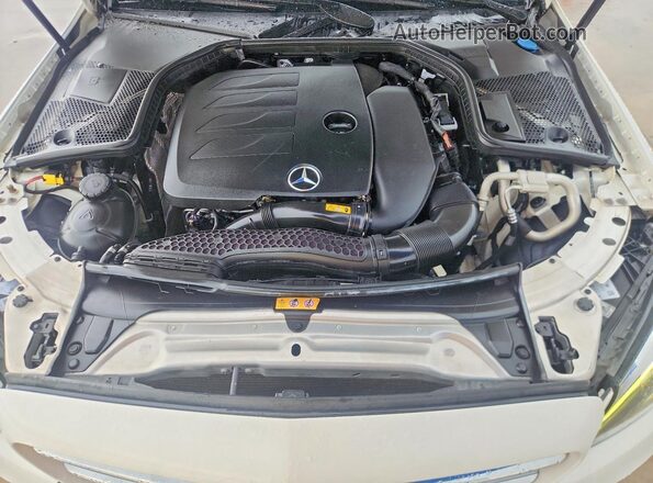 55SWF8DB8KU293989 2019 MERCEDES-BENZ C White ძრავის განყოფილების ხედი