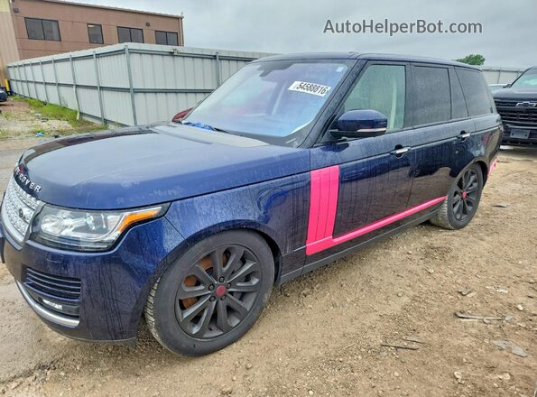 SALGS2VFXGA258914 2016 LAND ROVER RANGE ROVER Blue Rear left