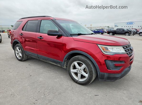 1FM5K7B87GGC53759 2016 FORD EXPLORER Red Vista frontal