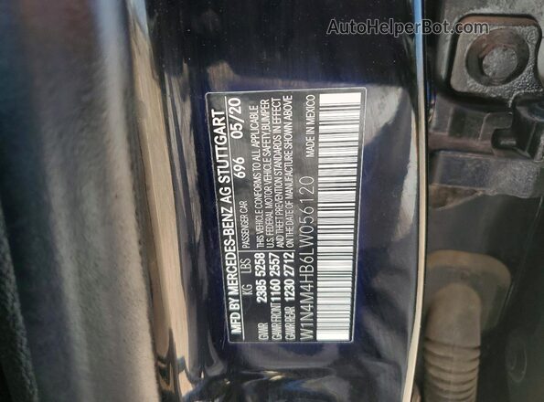 W1N4M4HB6LW056120 2020 MERCEDES-BENZ GLB-CLASS Black 