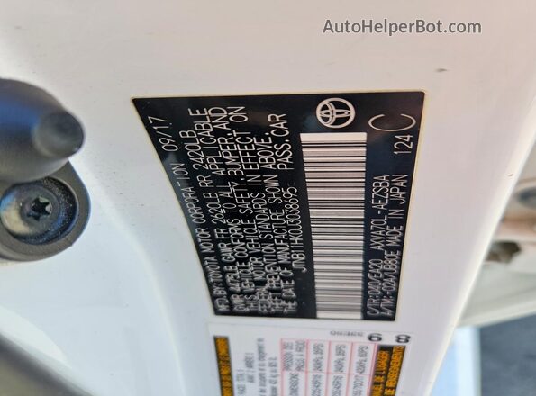 JTNB11HK0J3038695 2018 TOYOTA CAMRY White 