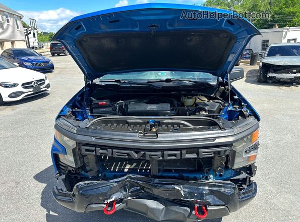 3GCPDCED2NG517352 2022 CHEVROLET SILVERADO Blue უკანა სავარძლების ხედი