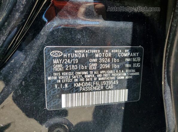 KMHD84LF6LU939549 2020 HYUNDAI ELANTRA Black 