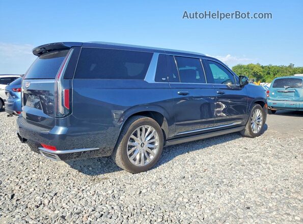 1GYS4MKLXMR172818 2021 CADILLAC ESCALADE Blue Передня права чверть