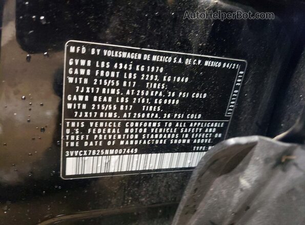 3VVCX7B25NM007449 2022 VOLKSWAGEN OTHER Черный 