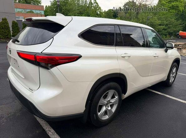 5TDCZRBHXLS045636 2020 TOYOTA HIGHLANDER White Przód prawy