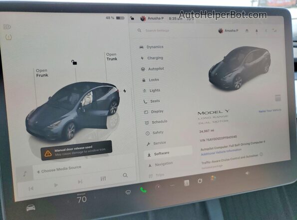 7SAYGDEE0PF840045 2023 TESLA MODEL Gray Հետևի նստատեղերի տեսք