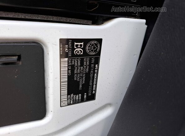 W1Y4DBHY4MP333208 2021 MERCEDES-BENZ SPRINTER Белый Вид задней части салона