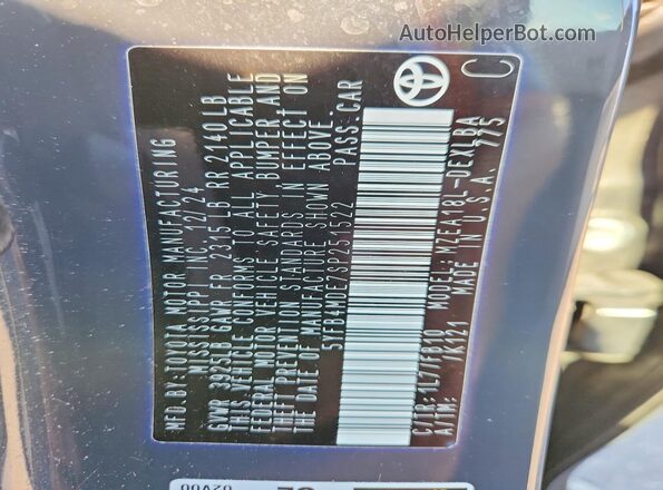 5YFB4MDE7SP251522 2025 TOYOTA COROLLA Gray 