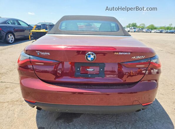 WBA23AT08NCK16652 2022 BMW 4 SERIES Бордовый Вид салона спереди