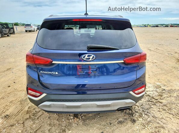 5NMS23AD3KH012328 2019 HYUNDAI SANTA Blue Front interior view