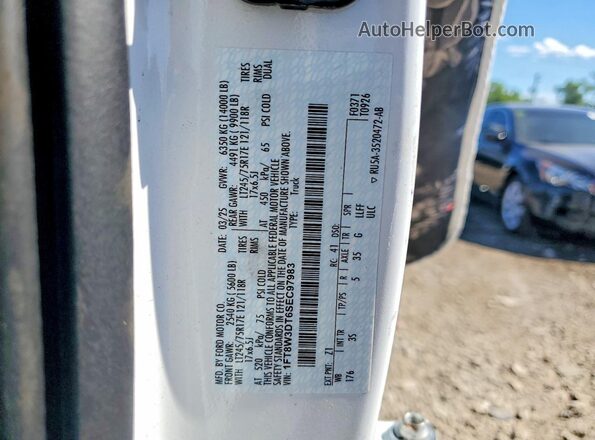 1FT8W3DT6SEC97983 2025 FORD F350 White VIN sticker view