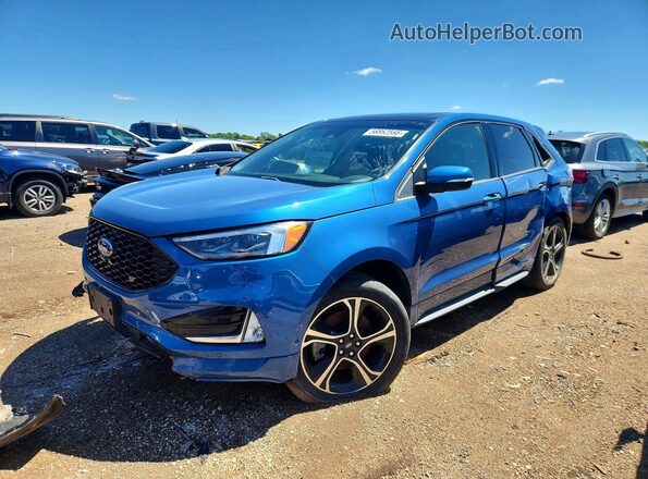 2FMPK4AP1KBC22068 2019 FORD EDGE Blue უკანა მარცხენა