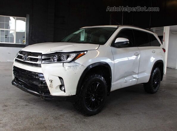 5TDJZRFH4JS883515 2018 TOYOTA HIGHLANDER White Задня права чверть