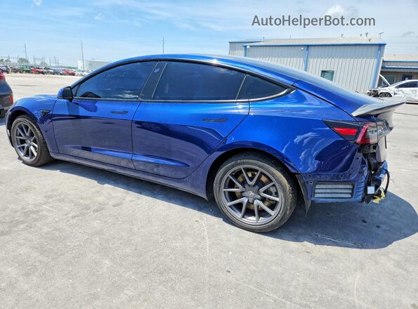 5YJ3E1EB2NF278700 2022 TESLA MODEL Синий Задняя правая четверть