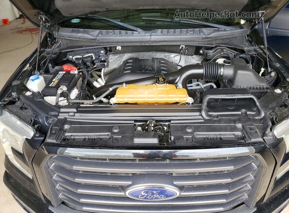 1FTFW1EG4GKE35185 2016 FORD F150 Black Vista del compartimento del motor