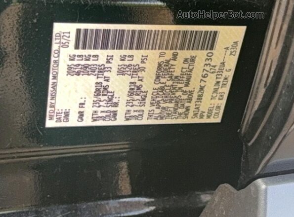 5N1AT3BB2MC767330 2021 NISSAN ROGUE Black 