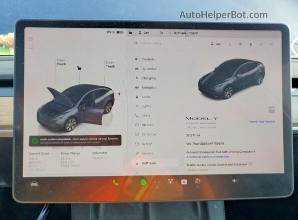 7SAYGDEE4PF789875 2023 TESLA MODEL Серый Вид задних сидений