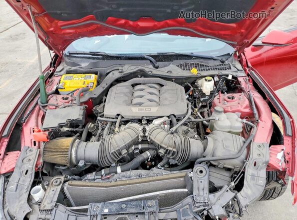 1FA6P8CF8R5400463 2024 FORD MUSTANG Red Widok komory silnika