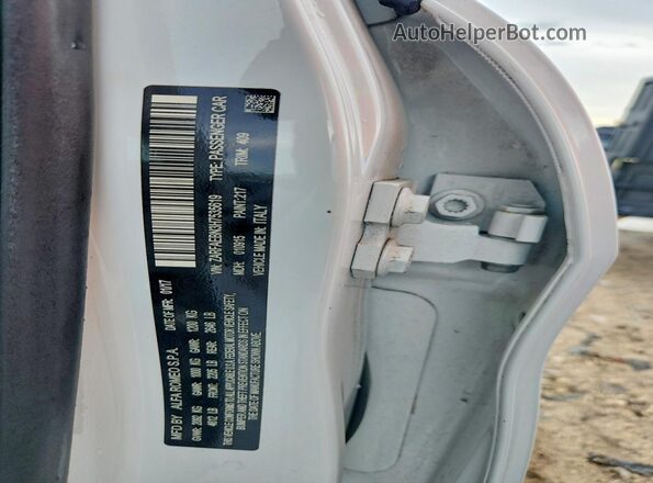 ZARFAEBN3H7535619 2017 ALFA ROMEO GIULIA White Vista de la etiqueta del VIN