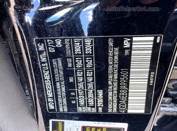 4JGDA6EB8JA995601 2018 MERCEDES-BENZ GLE-CLASS Black 