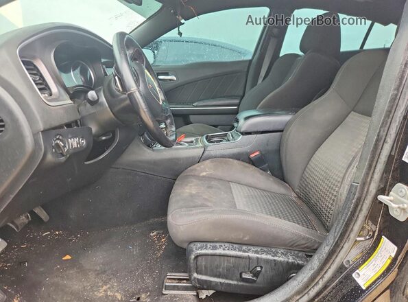 2C3CDXGJ3KH644667 2019 DODGE CHARGER Black წინა პანელის ხედი