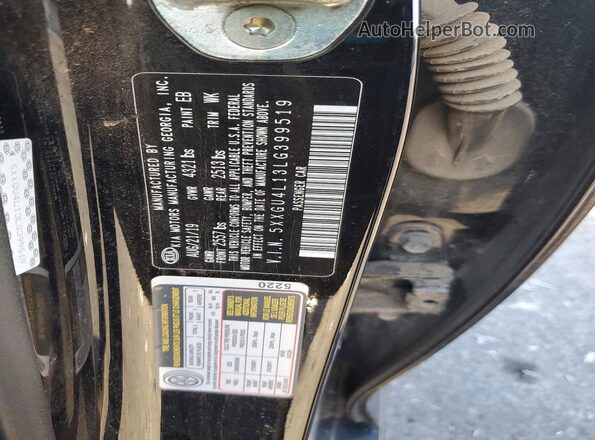 5XXGU4L13LG399519 2020 KIA OPTIMA Черный Вид задней части салона