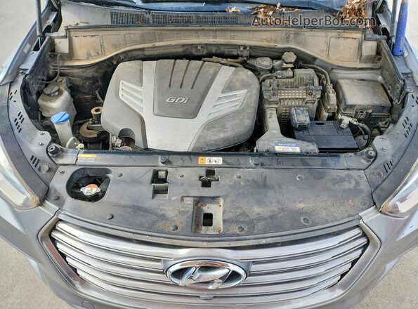 KM8SR4HF7HU167969 2017 HYUNDAI SANTA Gray Widok naklejki z numerem VIN