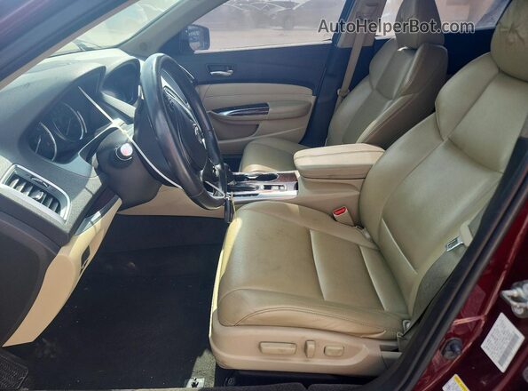 19UUB1F38GA007867 2016 ACURA TLX Burgundy Dashboard view