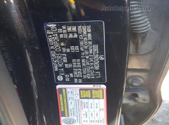 KNDJN2A26G7239331 2016 KIA SOUL Black VIN կոդի պիտակի տեսք