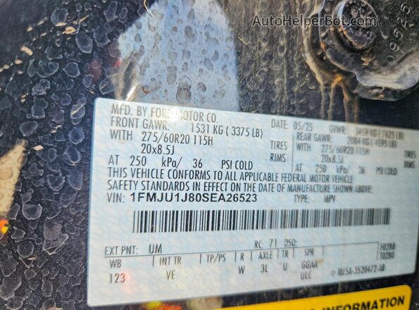 1FMJU1J80SEA26523 2025 FORD EXPEDITION Black 