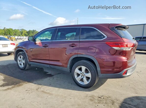 5TDZZRFH9KS296411 2019 TOYOTA HIGHLANDER Red Rear right
