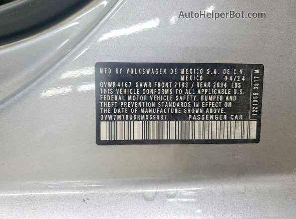 3VW7M7BU6RM069987 2024 VOLKSWAGEN JETTA Gray 