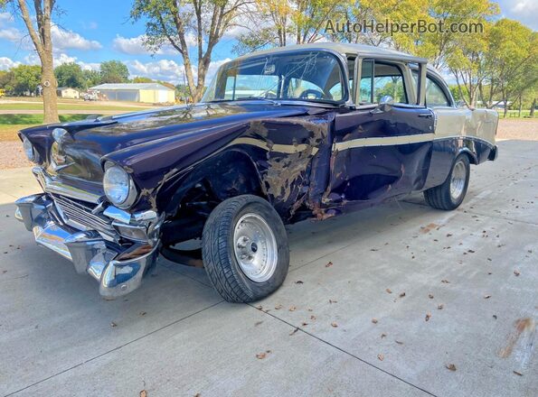 VC56L013996 1956 CHEVROLET BEL Бордовый Задняя правая четверть