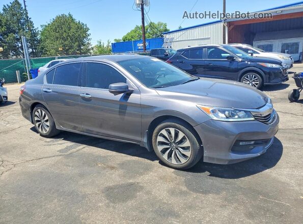 JHMCR6F39HC003642 2017 HONDA ACCORD Gray წინა ხედი