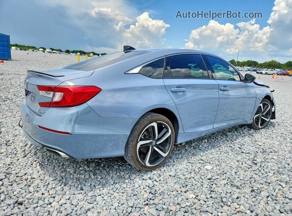 1HGCV1F38NA070239 2022 HONDA ACCORD Синий Передняя правая четверть