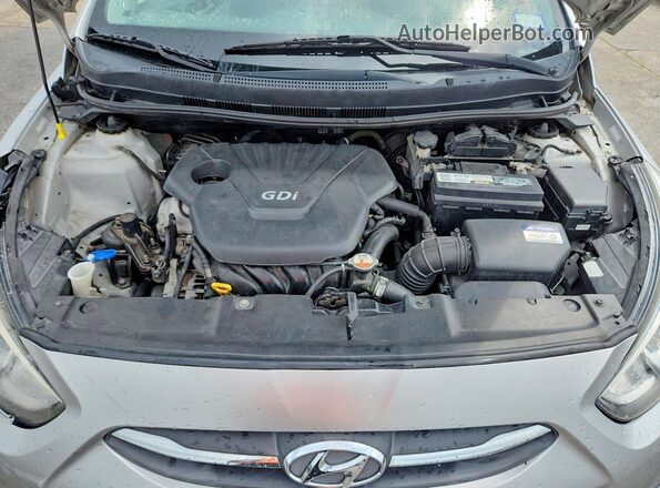 KMHCT4AE4GU942685 2016 HYUNDAI ACCENT Silver Engine compartment view