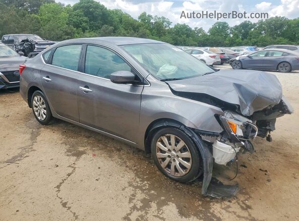 3N1AB7AP4KY211832 2019 NISSAN SENTRA Gray წინა ხედი