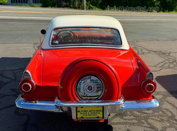 PGFH1660650000000 1956 FORD THUNDRBIRD Красный Вид наклейки с VIN-кодом