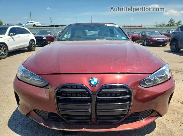 WBA23AT08NCK16652 2022 BMW 4 SERIES Бордовый Вид сзади